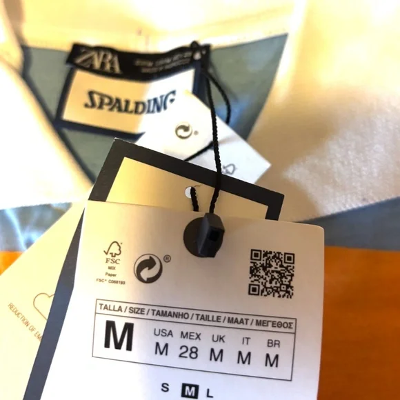 Zara Spalding stripe orange and blue long sleeves polo t-shirt dress NWT - Picture 5 of 8